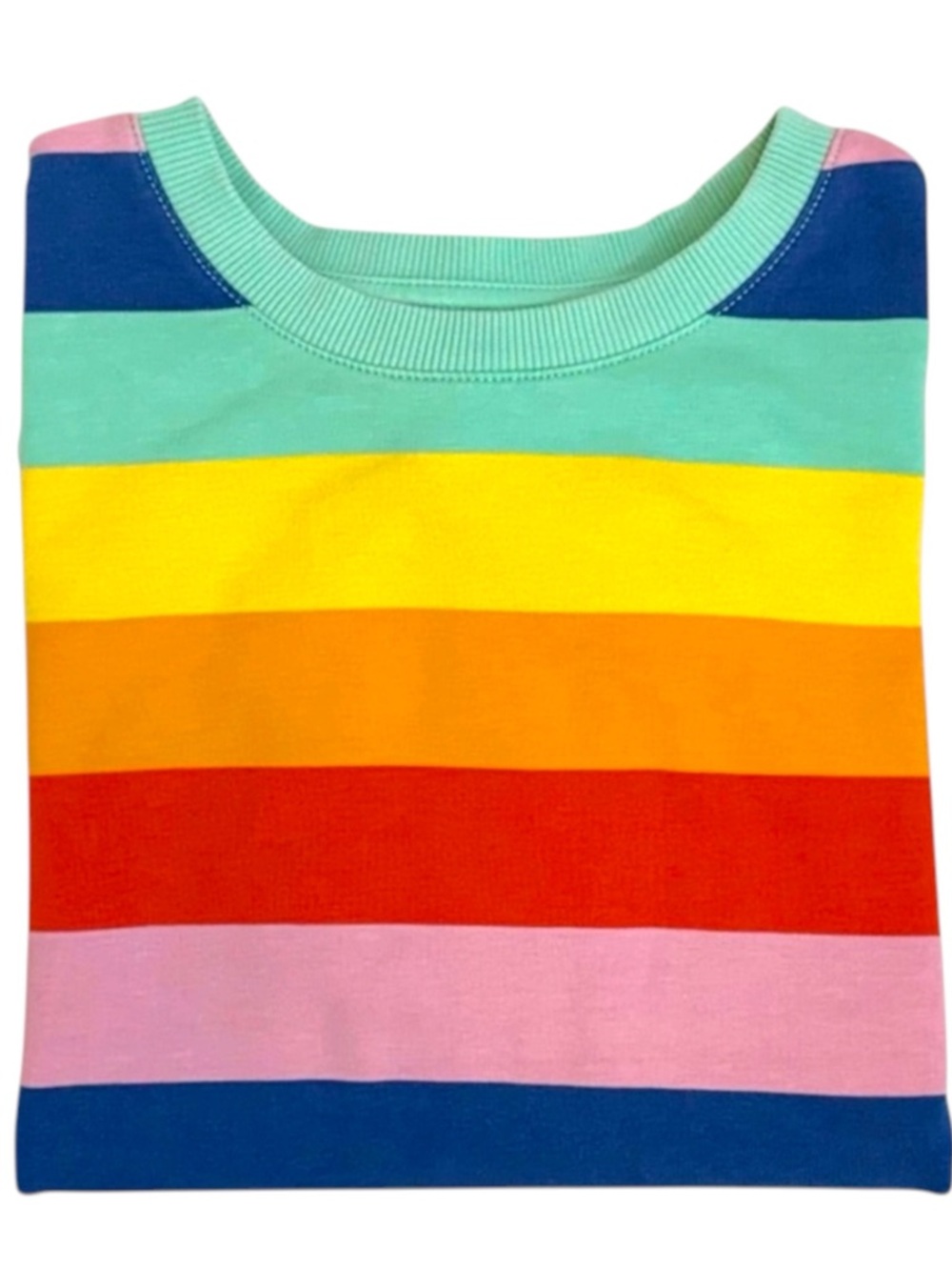 Hanna Andersson Girls Rainbow Stripe Organic Cotton Top Size 12